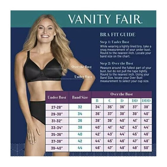 NWT Vanity Fair 71380 Full Figure Back Smoothing Wireless Bra Neutral 40DDD - Picture 4 of 6